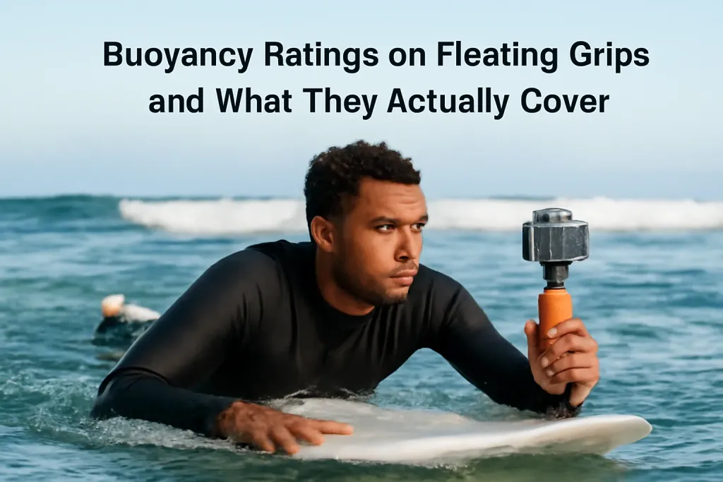 Photo illustrating floating camera grip buoyancy rating