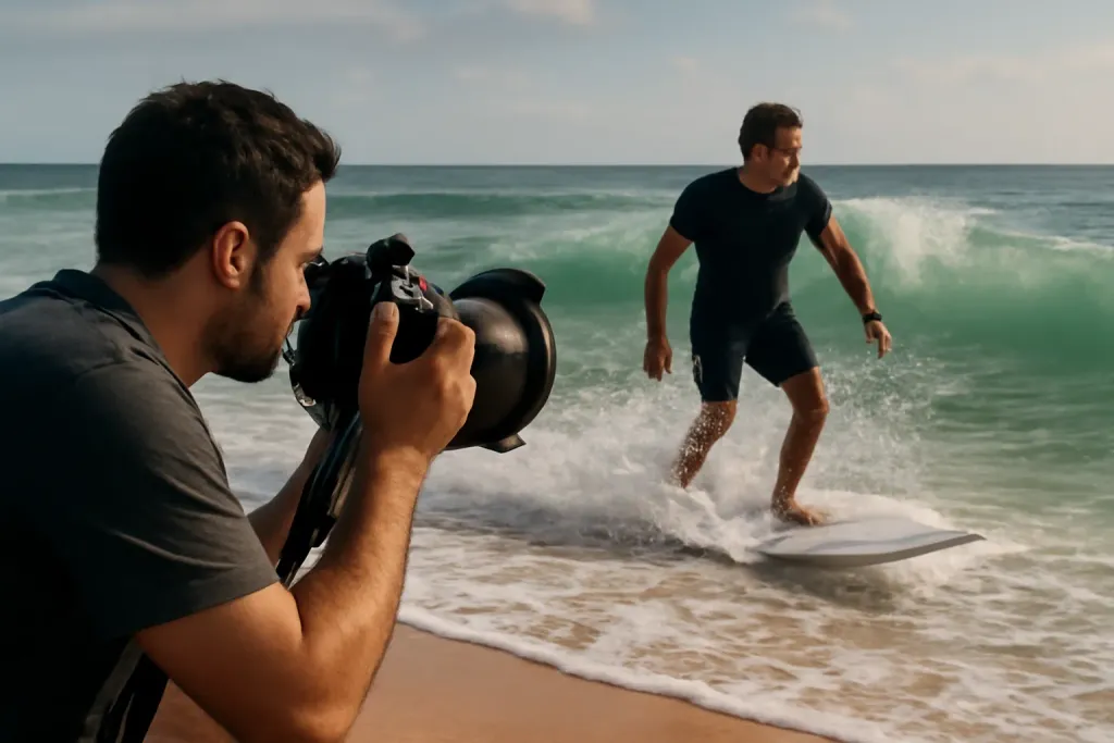 Photo illustrating surf photography equipment categories