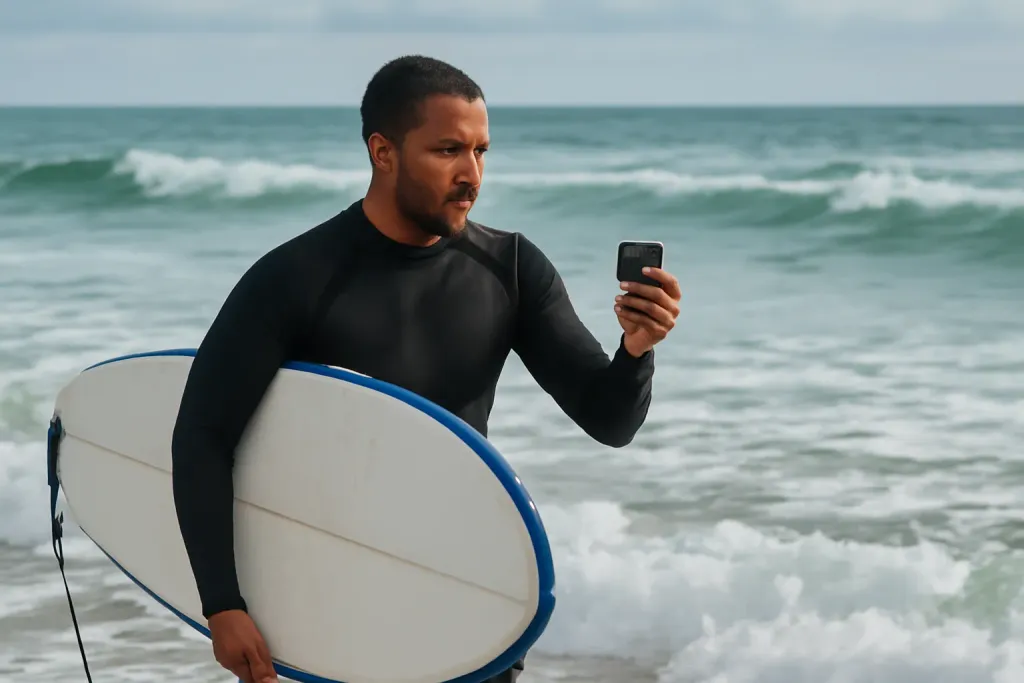 Photo illustrating native waterproofing limits action camera