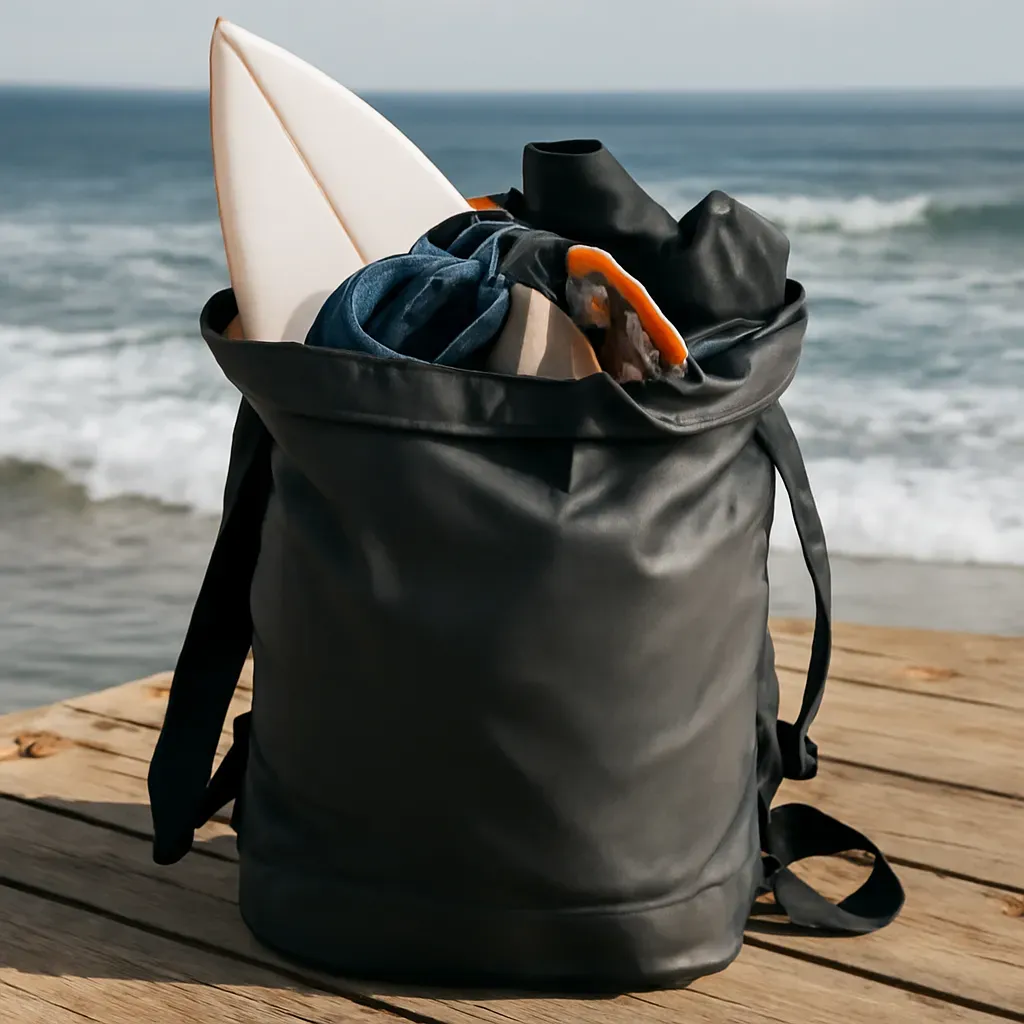 AI-generated editorial product photograph (not the exact linked listing) of large-capacity multi-gear dry bag